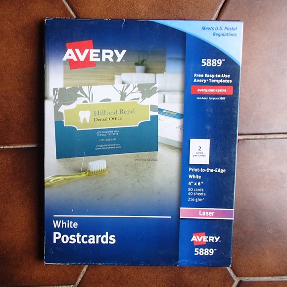 Avery Other Avery 5889 Color Laser Postcards Print To The Edge 8